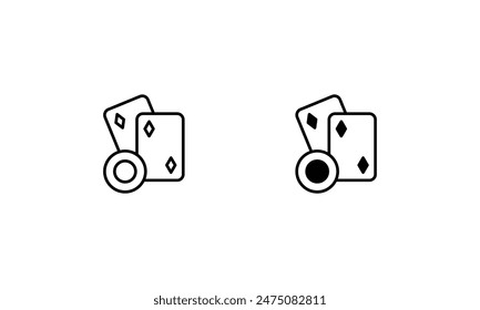 Casino icons set isolate white background vector stock illustration.