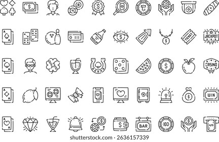 Casino icons icons Simple vector icon. Illustration symbol design template for web mobile UI element. 