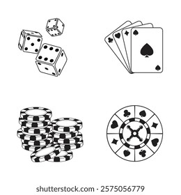 Casino Icons - Smart Series. Illustration vector.