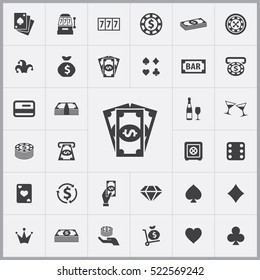 casino icons universal set for web and mobile