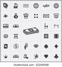 iconos de casino conjunto universal para web y móvil