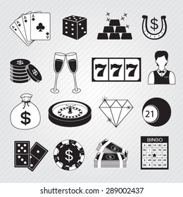 Casino Icons Vector Set