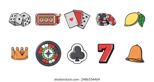 Paquete de Colección de juego de ilustración de casino