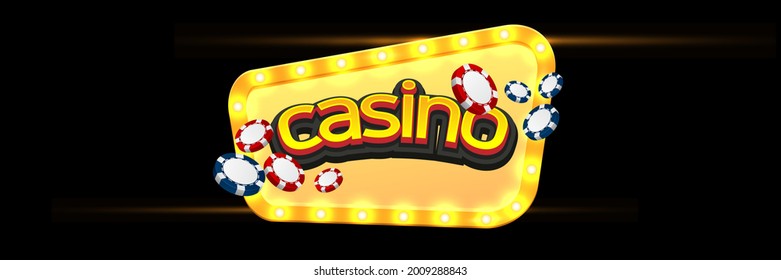 Casino Illustration. Vector gambling design for invitation or promo banner. Online casino. Vector illustration. 