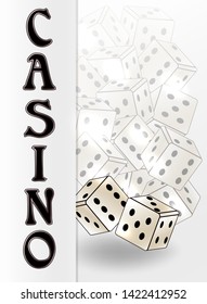 Casino  invitation banner, vector illustration