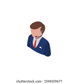 Casino isometric icons Vector waiter