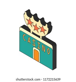 Casino isometric left top view 3D icon