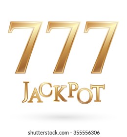 Casino jackpot symbol. Internet casino poker games symbol. Vector illustration.