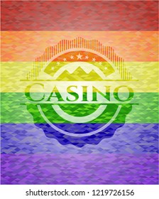 Casino lgbt colors emblem 