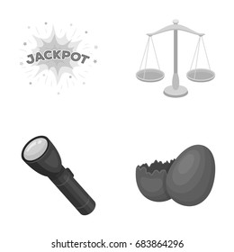 casino, lighting and other monochrome icon in cartoon style.justice, religion icons in set collection.