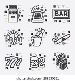 casino line infographic illustration. Fully editable vector file