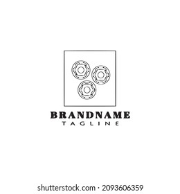 casino logo cartoon icon design cute black modern isolated vector illustration