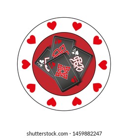 Casino logo design, colorful gambling emblem, label, badge, vector Illustration