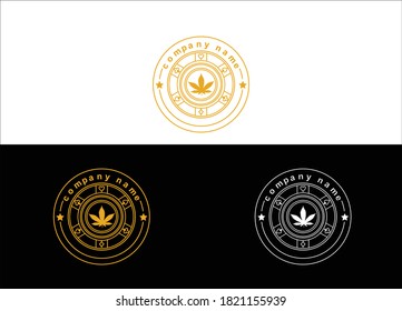 Casino logo design, set of gambling emblems, labels, badges, vector Illustrations