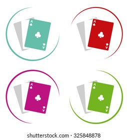 Casino logo design template.