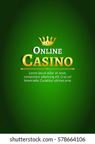 Casino logo template poster. Online Casino background design