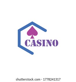 Diseño de icono del logotipo del casino