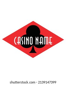 casino logo vector illustration black red white