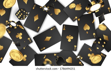 Casino Luxury Vip Invitation With Confetti Celebration Party Gambling Banner Background.