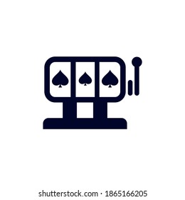 Casino machine icon logo vector template, Creative Gambling design icon symbol Illustration, Casino games icon