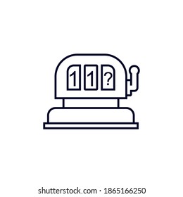 Casino machine icon logo vector template, Creative Gambling design icon symbol Illustration, Casino games icon