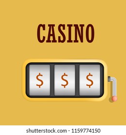 Casino machine slot concept background. Realistic illustration of casino machine slot vector concept background for web design