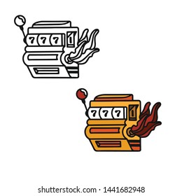 casino machine in vector image