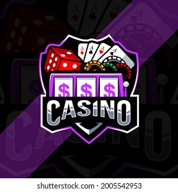 Casino mascot logo esport template