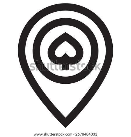 Casino Modern Vector Icon – Minimal Illustration Symbol Template for Web Mobile App UI Design