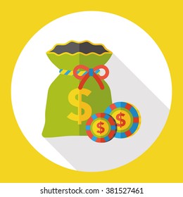 casino money flat icon