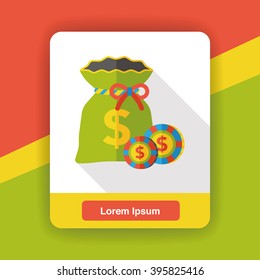 casino money flat icon