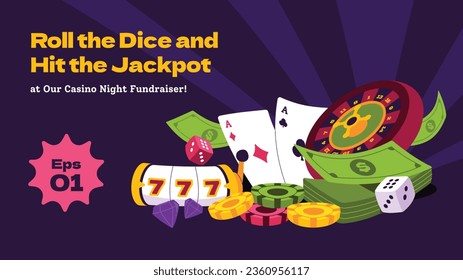 casino night background. casino background. poker chips, tokens, dice, playing cards background. Cartoon Vector illustration for casino, game design, flyer, poster, banner, web, advertising. Blackjack