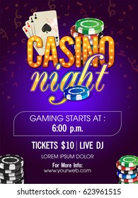Casino Night Flyer Design Concept.