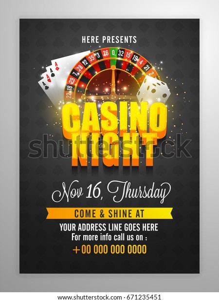 Free Casino Night Flyer Template from image.shutterstock.com