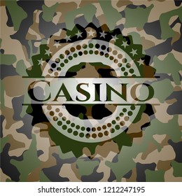 Casino on camouflaged pattern