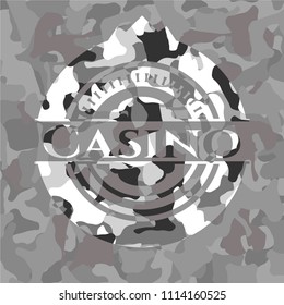 Casino on grey camo texture