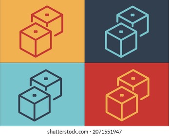 Casino Plastic Dices Logo, Simple Flat Icon of casino,plastic,luck