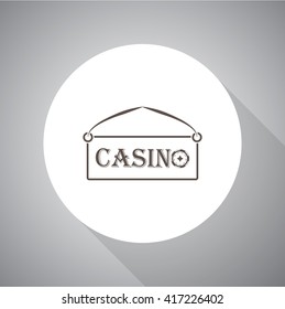 Casino plate vector icon