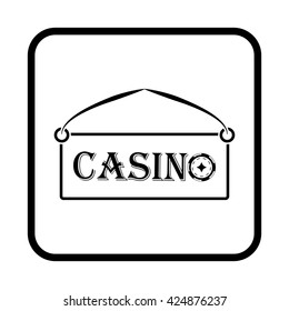Casino plate vector icon