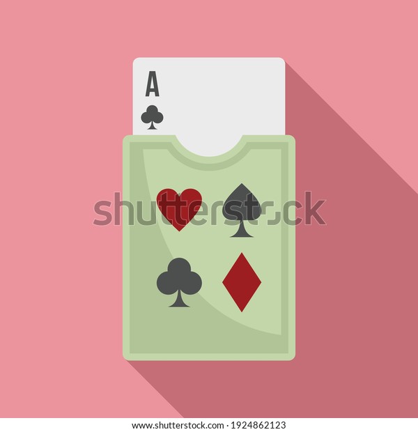 Casino play cards icon. Flat illustration
of casino play cards vector icon for web
design