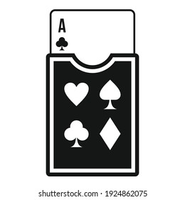 Casino play cards icon. Simple illustration of casino play cards vector icon for web design isolated on white background