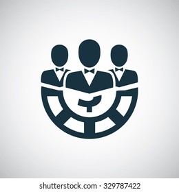 casino player icon, on white background
