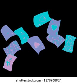 Casino Playing Cards are falling down. Playing Cards rain. Vector illustration