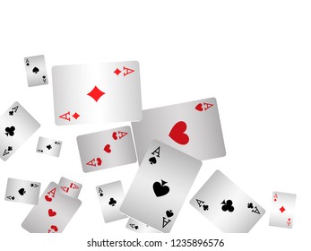 Casino Playing Cards Falling Down Playing Stock Vector (Royalty Free ...