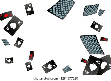 Casino Playing Cards are falling down. Vector illustration