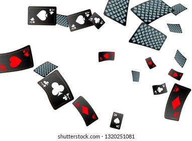 Casino Playing Cards are falling down. Vector illustration