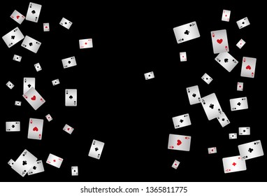 Casino Playing Cards are falling down. Vector illustration 