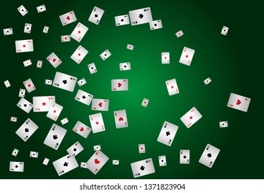 Casino Playing Cards are falling down. Vector illustration
