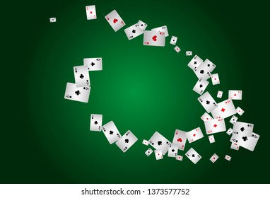 Casino Playing Cards are falling down. Vector illustration
