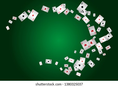 Casino Playing Cards are falling down. Vector illustration